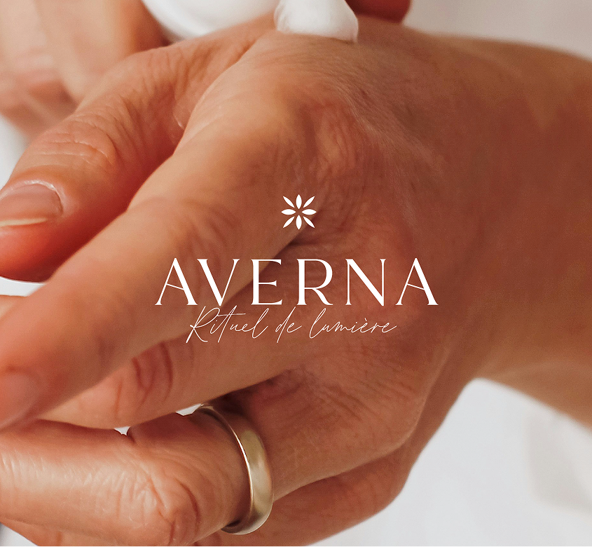 Univers de marque Averna illustrant des soins hydratants naturels