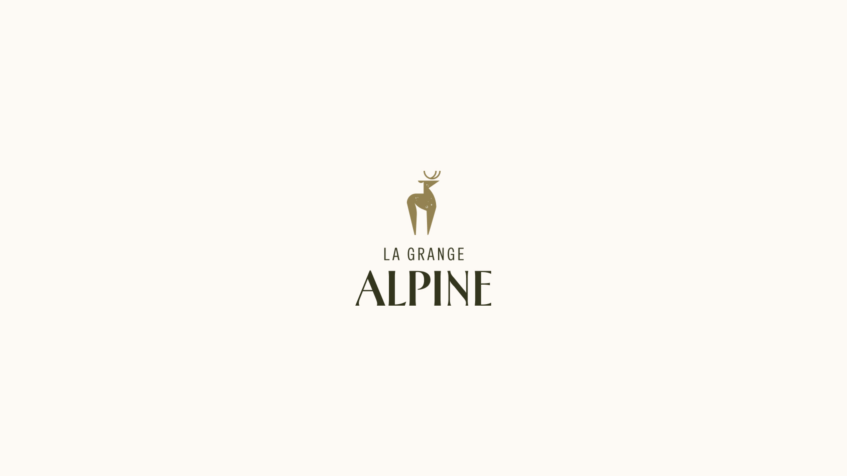 Logo créé pour le restaurant haut de gamme La Grange Alpine