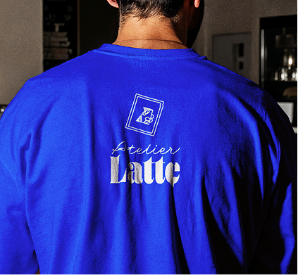 Vêtement personnalisé avec le logo Atelier Latte
