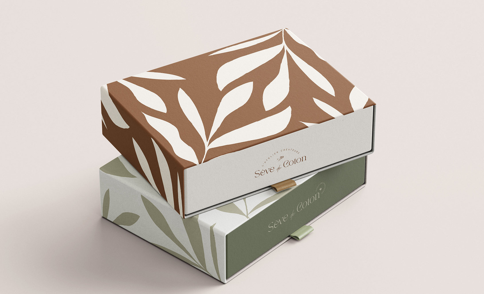 Packaging imaginé pour les créations artisanales Sève de Coton